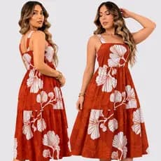 Vestido mídi Alça rodado Vestido moda cristã feminino em /MALHA  casual de alça