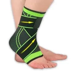 Tornozeleira Anti-Derrapante Ortopédica Ajustável Esportiva Proteção de Joelho com Strap Crossfit Verde