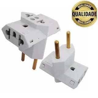 Adaptador Tomada Novo Padrão Benjamin T 3 Saídas 10a 20a