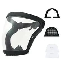 Máscara de Proteção Facial Completa Transparente HD, Antifog, Antirrespingos, Óculos de Proteção para Solda