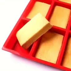 Molde Retangular de Silicone para Bolos, Biscoitos e Chocolate com 9 Furos
