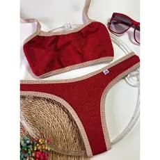 Conjunto Biquíni Top Faixa Semi Fio Asa Delta