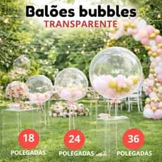 Balão Bubble Transparente 18 e 24 Polegadas Cristal Para Festas Decoração