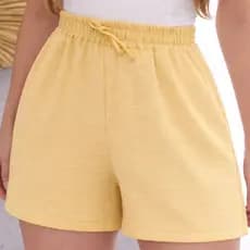 Short Duna Plussize Feminina Short Elástico Largo Verão Praia Shorts