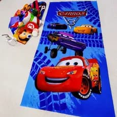 Toalha CARROS de Banho e Praia Personalizada Temática Azul Infantil Gigante Algodão