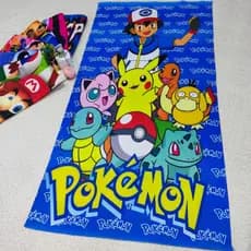 Toalha POKEMON de Banho e Praia Temática Personalizada do Gigante Algodão Azul