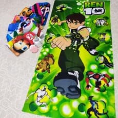Toalha BEN 10 de Banho e Praia Infantil Temática Personalizada Gigante Algodão Verde