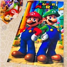 Toalha SUPER MARIO de Banho e Praia Temática Personalizada do Gigante Algodão Menino Menina
