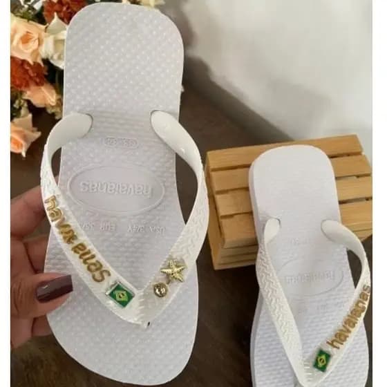 chinelo feminino sandália feminina pingente