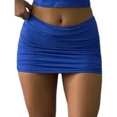 Mini Saia Drapeado no Suplex Moda Gringa Tendencia