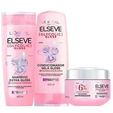 Kit Elseve Glycolic - Shampoo e Condicionador 400ml + Máscara 300g