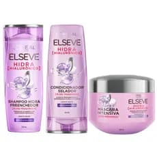 Kit Elseve Hidra Hialurônico - Shampoo, Condicionador e Máscara
