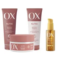 Kit Ox Nutre - Shampoo, Condicionador, Máscara e Óleo para Cabelo
