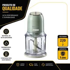TRITURADOR/ PROCESSADOR ARIETE DE ALIMENTOS VINTAGE 438 COM 2 VELOCIDADES VERDE 220V 00C043804ARBR
