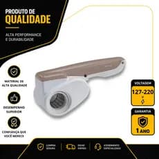 RALADOR DE QUEIJO ARIETE GRATI ELÉTRICO SEM FIO COM BASE CINZA BIVOLT 00C0440A3ARBR