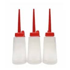 KIT COM 3 ALMOTOLIA PLASTICA 150ML BICO ROSCA VERMELHO