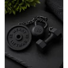 Kit Chaveiro Pesos de Academia Halteres/Kettlebell/Anilha