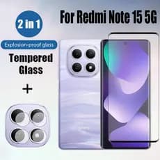 Redmi Note 15 5G 2 Em 1 HD Película De Vidro Temperado Para Xiaomi Pro+ 14 13 Pro Plus 5G Com Filme De Lente