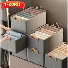 Caixas Organizadoras Armazenamento Reforçadas para Guarda-Roupas  Multiuso para Roupas Íntimas, Calças e Jean