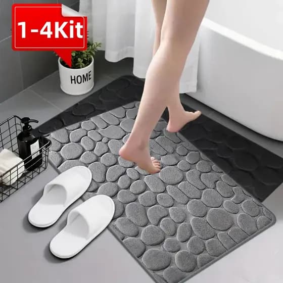 KIT 1-4 Tapete de Porta Para Banheiro Macio Antiderrapante para Sala e Quarto
