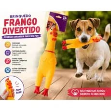 Frango Gritador para Cachorro com Som | Brinquedo Divertido Resistente para Cães