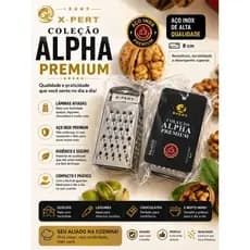 Mini Ralador Inox 8cm Alpha Premium X-Pert para Queijo Legumes Chocolate Ralador de Cozinha