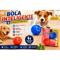 Bola Inteligente Interativa para Pets Recarregável USB com LED Movimento Automático para Cães e Gatos