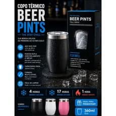 Copo Cuia Térmico Inox com Tampa Antivazamento (360 ml) - Azul escuro