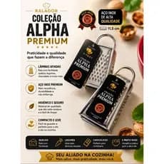 Ralador de Cozinha Inox 4 Faces Alpha Premium 11,5cm Mini Ralador para Queijo Legumes Chocolate