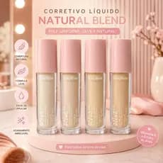 Corretivo Líquido Natural Blend Ruby Rose Alta Cobertura Acabamento Natural Longa Duração