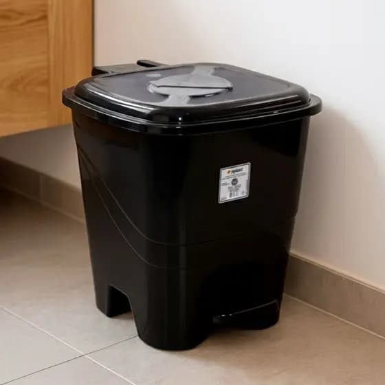 Lixeira Preta 7,5lt ou  14 Litros Inplast Cozinha ou Banheiro Black