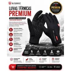 Luva Motoqueiro Impermeável Térmica Touch Screen Moto Frio