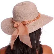 Chapéu Feminino Praia Verão Elegante Aba Grande