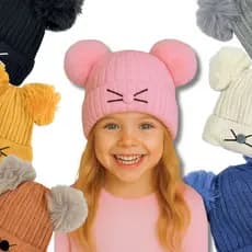 Touca De Inverno Infantil Frio Para Bebê Gorro De Lã Forrada Quentinha Pompom Menino Menina