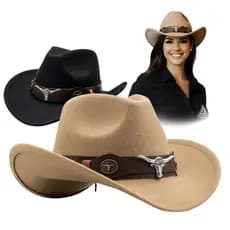 Chapéu Country Rodeio Cowboy Feminino Masculino Sertanejo Barretos Vaqueiro Boiadeira