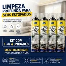 Espuma Limpeza Spray Zip Clean Limpa Sofá á Seco Estofados Banco de Carro Limpeza Profunda