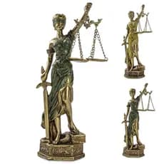 Estátua Deusa Da Justiça Direito Themis Decorativa Escultura De Resina Dama Grega Imponente Símbolo Dos Advogados 21cm