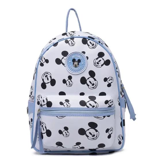mochila grande mickey e minnie azul rosa infantil adulto passeio escolar faculdade menino e menina