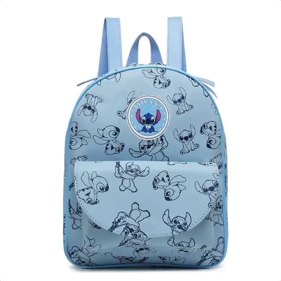 mochila Stitch adulto infantil com bolsos feminina masculina passeio viagem filme cinema