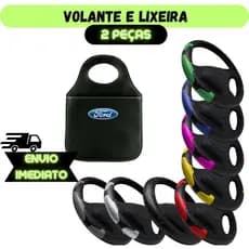 Capa de Volante Automotiva + Lixinho Organizador Universal