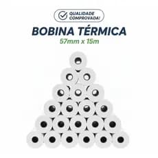 Kit Bobinas Térmicas 57mm x 15m (80 Rolos) ATACADO p/ Moderninha Cielo Franquias