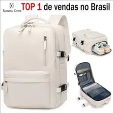 Mochila De Viagem Feminina Multifuncional Impermeável Reforçada Expansível para Trilha Esportiva Expansível 30-45L
