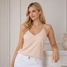 Blusa Regata Feminina Alça Regulável Duna Premium Básica Elegante Casual Ideal para o Dia a Dia