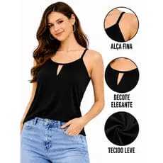 Blusa Feminina Vinho com Alça Regulável | Tecido Poliéster | Leve, Estilosa e em Promoção