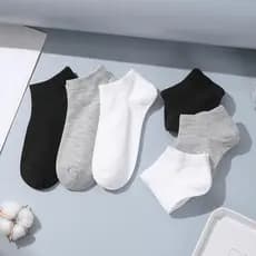 Meias Soquete Masculinas e Femininas Kit com 6, 12 ou 24 Pares de Meias Básicas Unissex Tamanho 38 ao 46