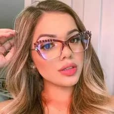 Armação de Óculos Feminina Gatinho - Elegância e Cores Variadas