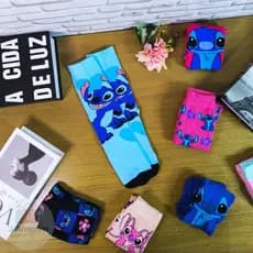 Meias divertidas feminina masculina cano longo alto de personagem