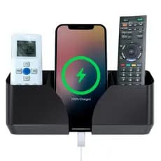 Suporte de Parede Triplo Multiuso – Porta Controle Remoto TV, Ar-Condicionado e Celular