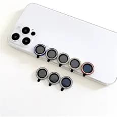 Kit Lente Película De Câmera Diamante Para Iphone 11 12 13 14 15 Pro Max ..