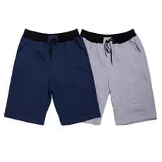 Kit 2 Bermudas Moletom Masculina Casual Básica Com Amarração Shorts Treino Academia